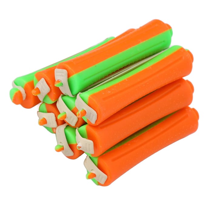 20 stuks Haarpermanentrollers Set Universeel Verdikt Antislip DIY Oranje Permanentrollers voor Beginner voor Thuis green