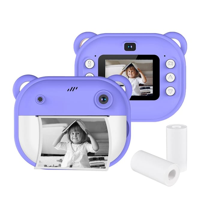 Kids Instant Print Camera Kids Camera 1080P Digitale Camera met Dubbele Lens 2 Inch Scherm Ingebouwd
