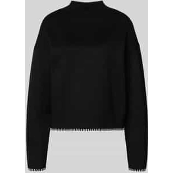 Gebreide pullover van viscosemix met opstaande kraag