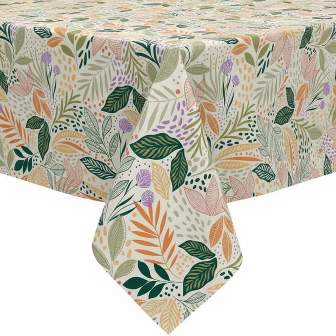 Protecttable - Tafelzeil Zomers Patroon 140x100cm - Tafelkleed Afwasbaar - Kunststof