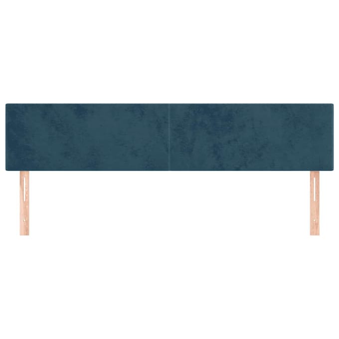 vidaXL - Hoofdborden - 160x5x78/88 - cm - fluweel - donkerblauw