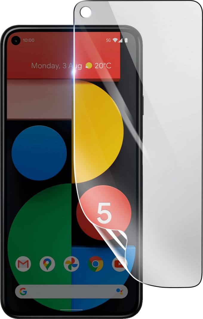 3mk, Geschikt voor Google Pixel 5, Schokbestendige Hydrogel Screenprotector, Transparant