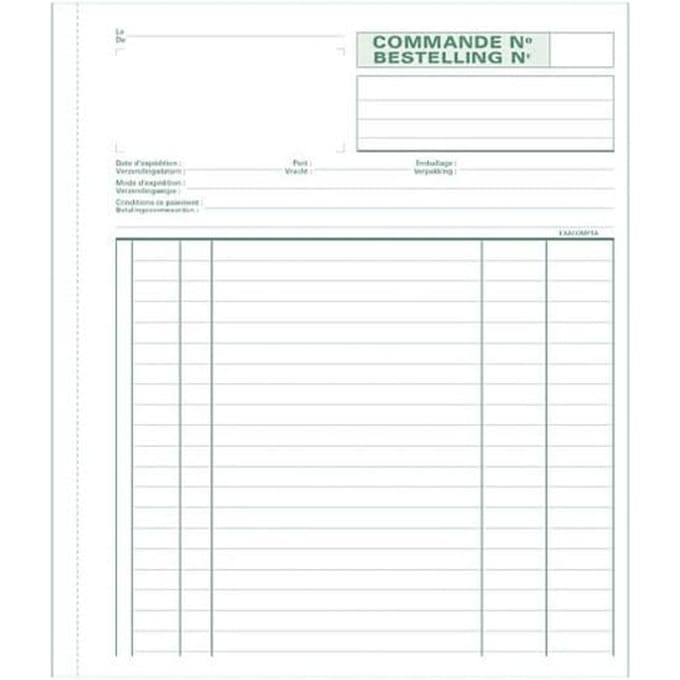 Exacompta - Bestelbonboek  FR/NL 210x180mm 50pag 2-voud