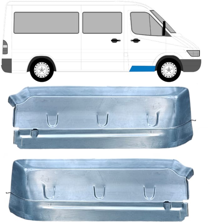 Reparatie voorste trap voor Mercedes Sprinter 1995-2006 / Links + Rechts / Set