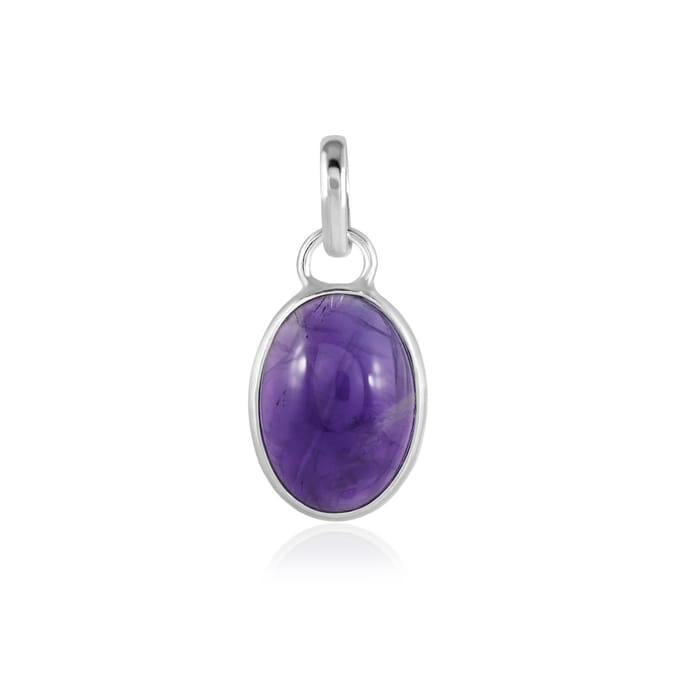 SilverGems Zilveren hanger met Amethist edelsteen