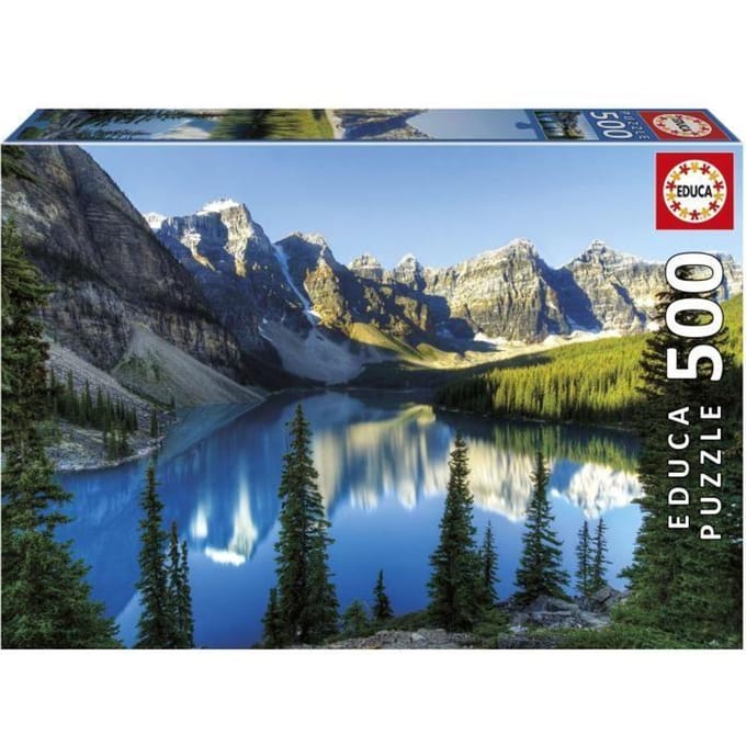 Puzzle - EDUCA - Lac en Alberta - 500 pièces - Paysage - 48x34 cm - Pour enfants à partir de 10 ans