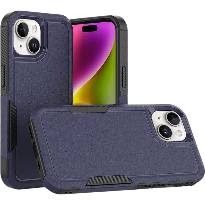 CaseBody Apple iPhone 15 Rugged Armor Back Cover Blauw