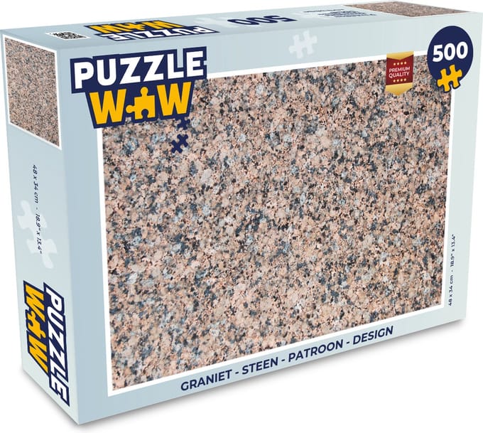 Puzzel Graniet - Steen - Patroon - Design - Bruin - Grijs - Legpuzzel - Puzzel 500 stukjes