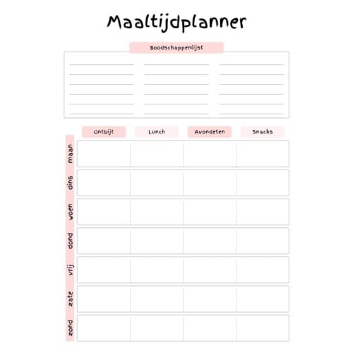 Maaltijdplanner - Andries B.V.