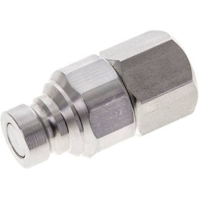 RVS DN 6 Vlakdichtende Koppeling Insteeknippel G 1/4 inch Binnendraad ISO 16028 CEJN D 16.2mm