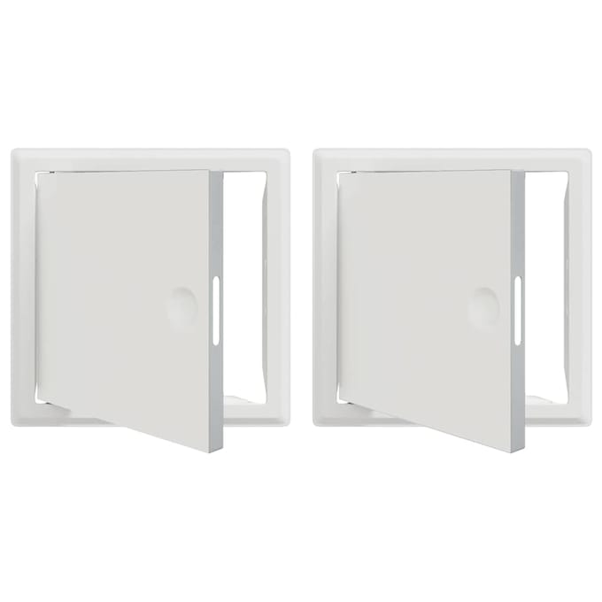 vidaXL - Access - Panel - 2 - st - Wit - 23 - x - 23 - x - 3 - cm - Staal