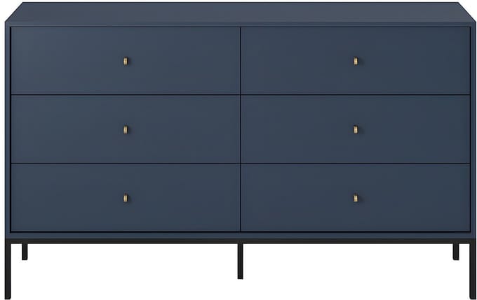 Vente-unique Ladekast BOGDAN - 6 laden - Blauw