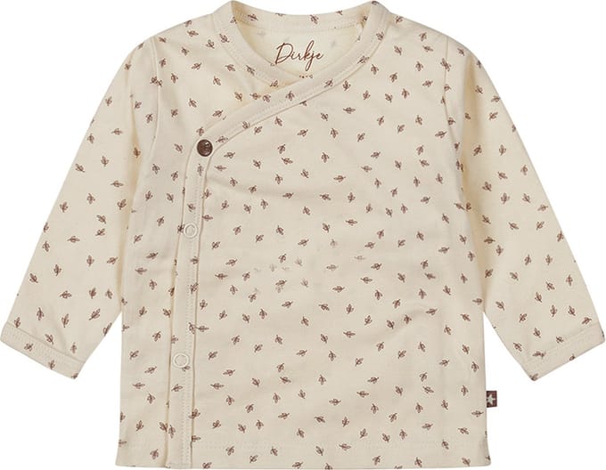 Dirkje T-Shirt Overslag Lange Mouw Off White 44