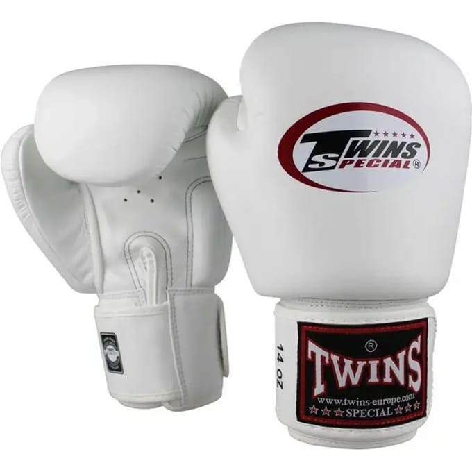 Twins Special BGVL-3 White - Leren bokshandschoenen - 14 oz - Wit