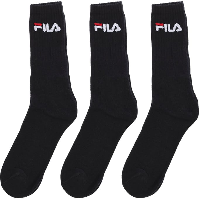 Fila - Tennis Socks 3-Pack - Zwarte Sportsokken - 43-46 - Zwart