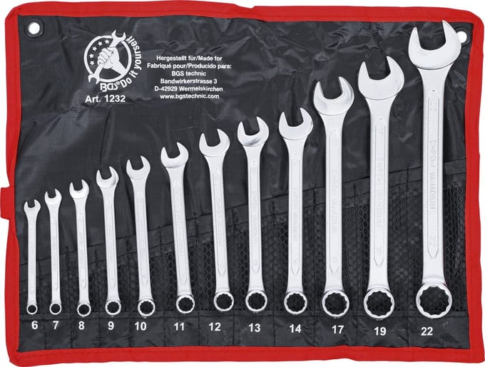 BGS Steekringsleutelset 6 - 22 mm 12 delig