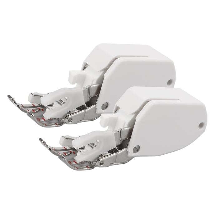2 Stuks Persvoet Synchroon Transport RVS Huishoudelijk Multifunctionele Naaimachine white