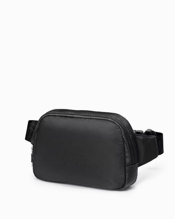 Puccini-Zwarte stoffen heuptas-cross body bag