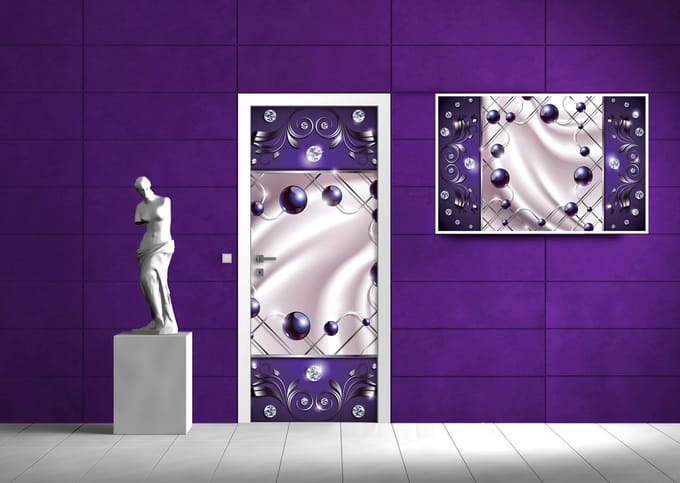 Purple Diamond Abstract Modern Photo Wallcovering