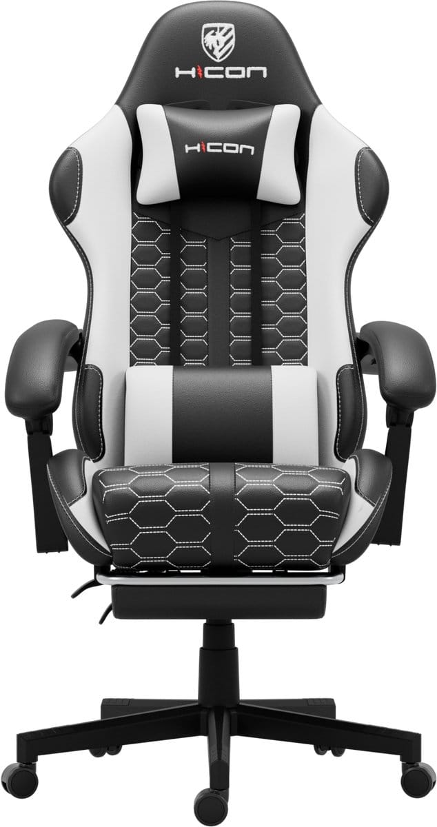 HICON® - Gamestoel – Ergonomische Gaming Stoel – Verstelbare Bureaustoel voor Gaming – Mondo – Wit