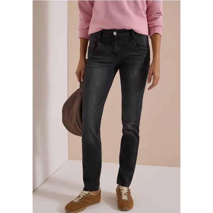 Mid Waist Slim Leg Jeans – Casual Fit