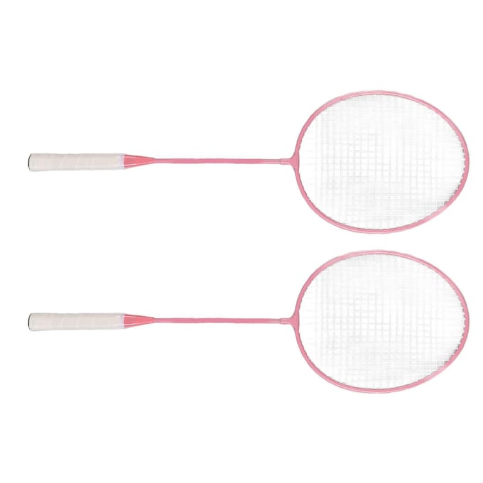 Ensemble de raquettes de badminton K1134 en alliage de fer fendu avec seau de rangement et sac de rangement pink