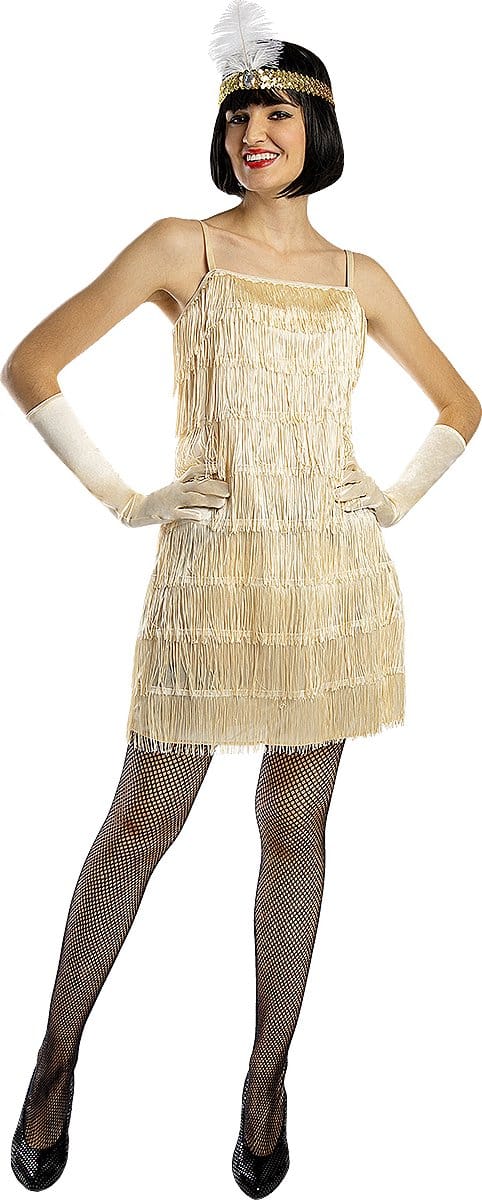 Funidelia | 1920s Flapper Kostuum voor vrouwen - Maat: L - Goud