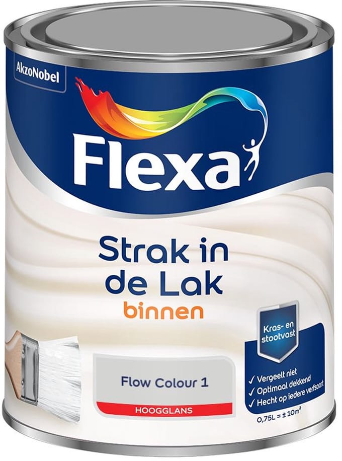 Flexa - Strak In De Lak Binnenlak Hoogglans - Flow Colour 1 - Mengverf - 750 Ml