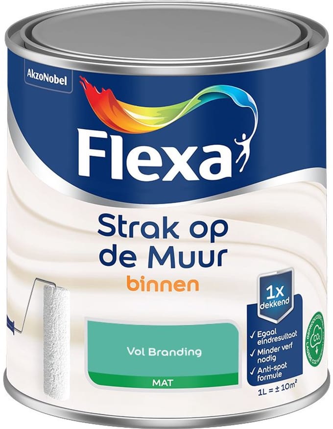 Flexa - Strak Op De Muur Binnen Mat - Vol Branding - Mengverf - 1 L