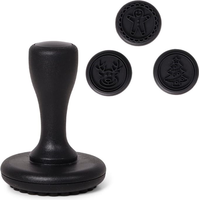 SENZA Koekjes Stempel - Kerststempels - 3 Opzetstukken - Zwart