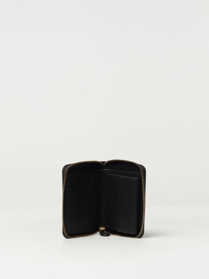 PINKO portemonnee Taylor Zip Around Wallet Black - Antique Gold zwart