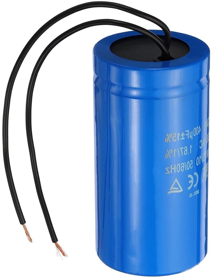 Motor Condensator - Start Condensator - Motor Starten - Duurzaam Polypropyleen - 400 uF 250 VAC - Blauw