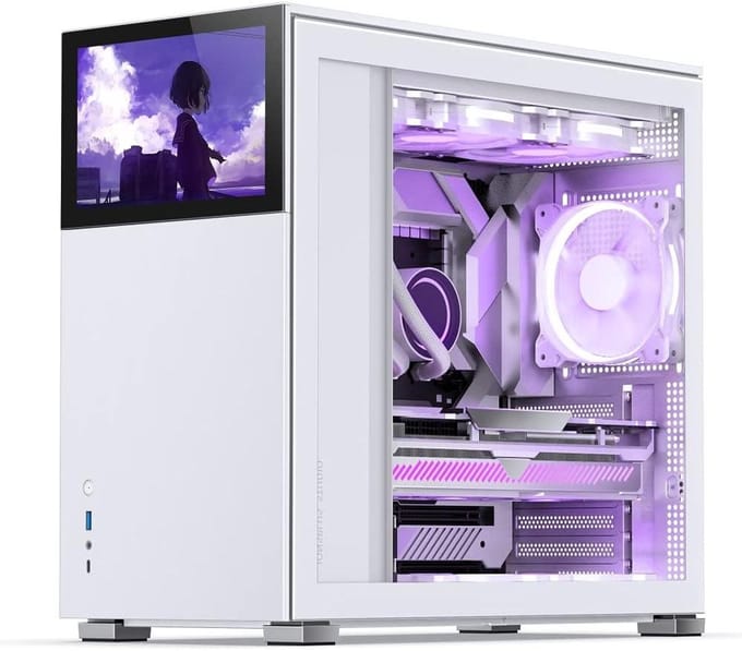 ATX Computerbehuizing - PC Case - Desktop Bouwen - Gehard Glas - 50 x 50 x 28 cm - Wit