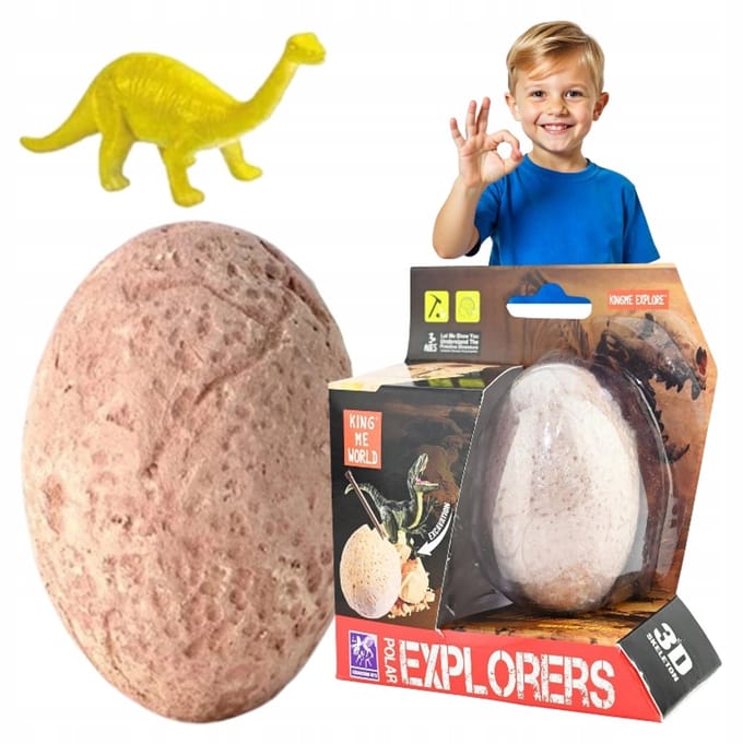 Dino Egg On graafset met dinosaurusfiguur - Educatief speelgoed