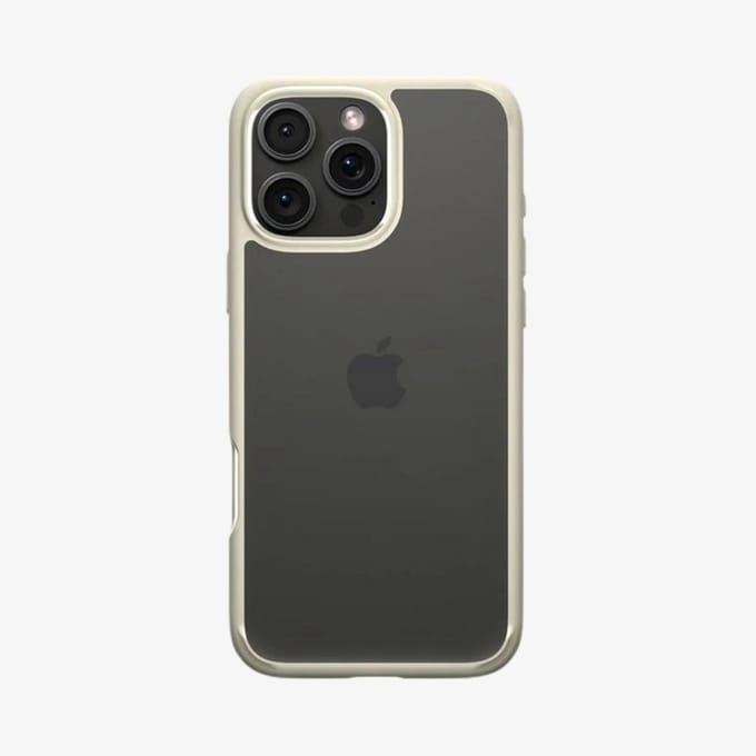 Spigen Crystal Hybrid Apple iPhone 16 Pro Max Hoesje Back Cover Beige