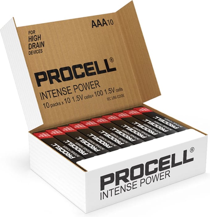 Procell Intense Power AAA batterij 1.5V (100 st.)