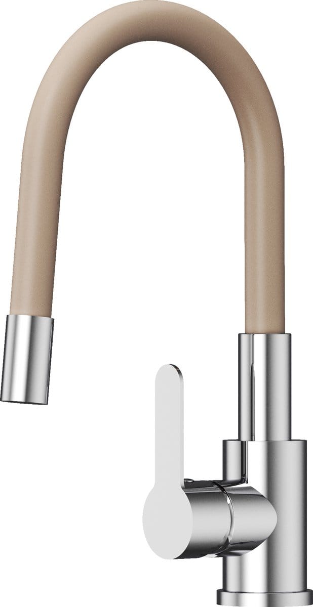 Granitan Keukenkraan Grado Plus - met Flexibele Uitloop en Draaibare Perlator - Beige