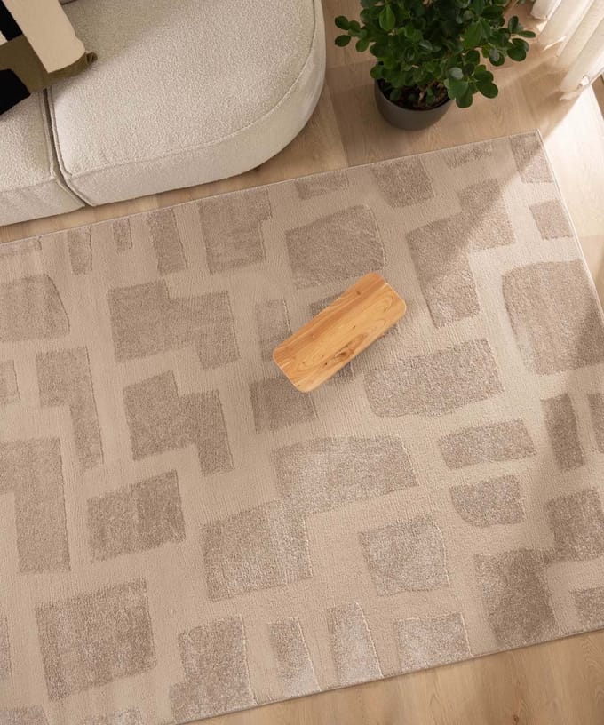 Scandinavisch vloerkleed - Contour Stone beige 100x200