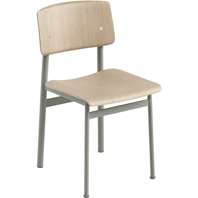 Muuto - Loft Stoel - groen/ eiken - zonder armleuning
