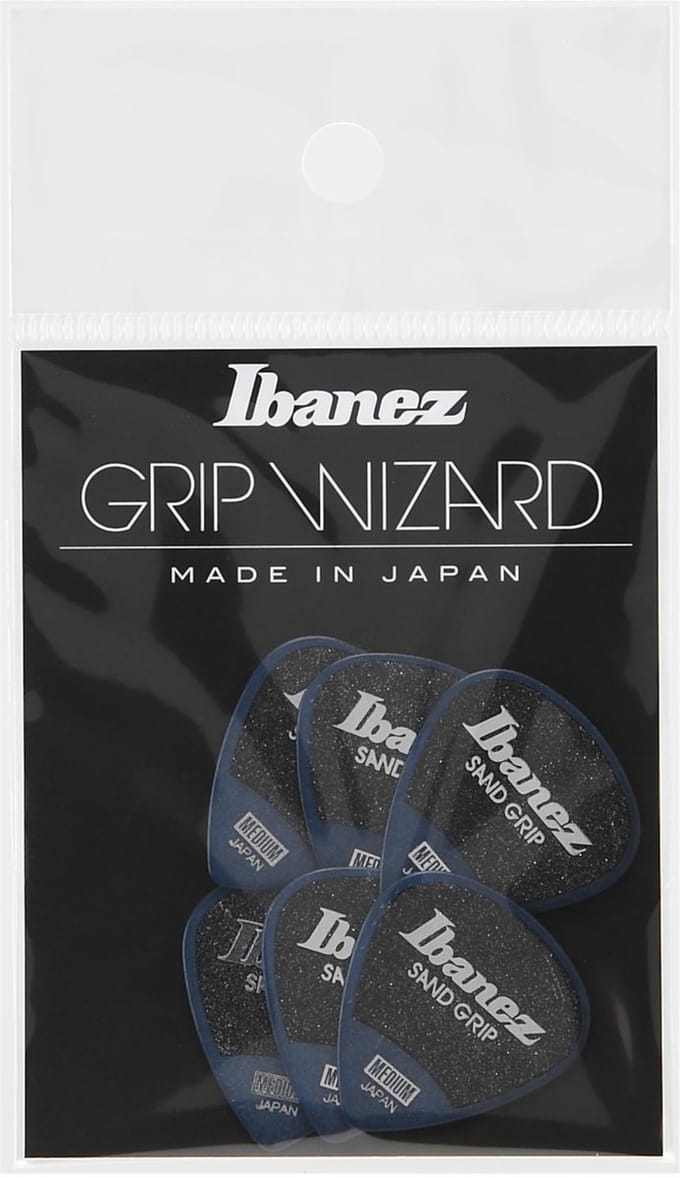 Ibanez PA16MSG-DB Sand Grip Plectrums 0.8mm (Dark Blue) - Plectrum set
