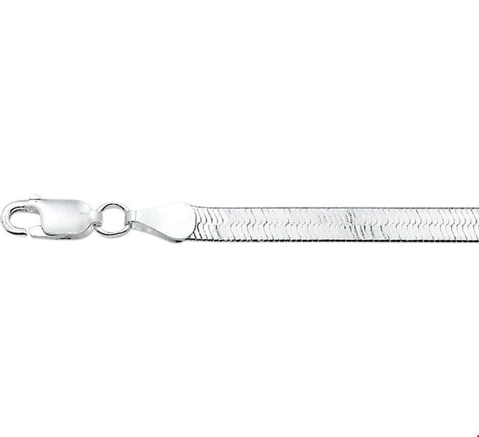 Zilveren Collier plat 4 1002430 45 cm