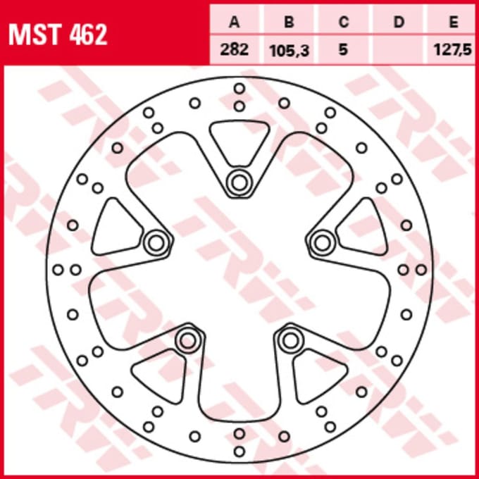 Remschijf TRW MST462, 1 Stuk