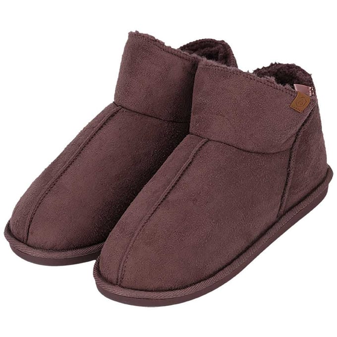 Hoge sloffen dames - Suede - Plum - Plum / 39/40