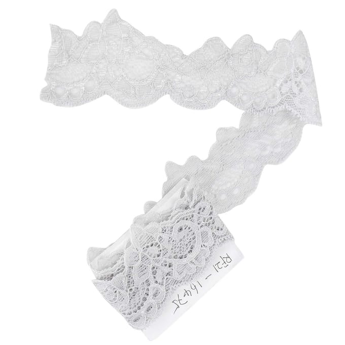 4,5 cm Decoratief Kant Nylon Zigzagpatroon Afwerking Lint Kledingaccessoires 10 Yard Lang white
