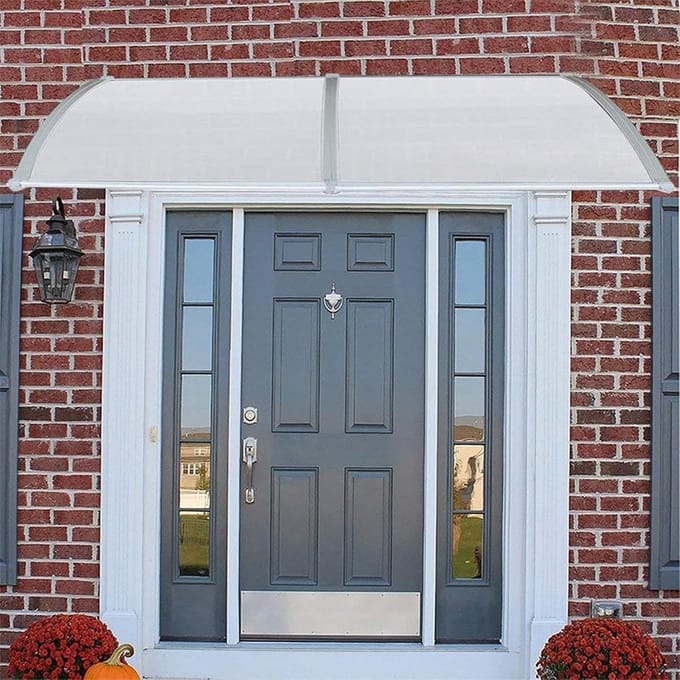 Deur Luifel - Regenopvang - Bescherming Deur - Dubbelwandig Polycarbonaat - 60x120cm - Transparant