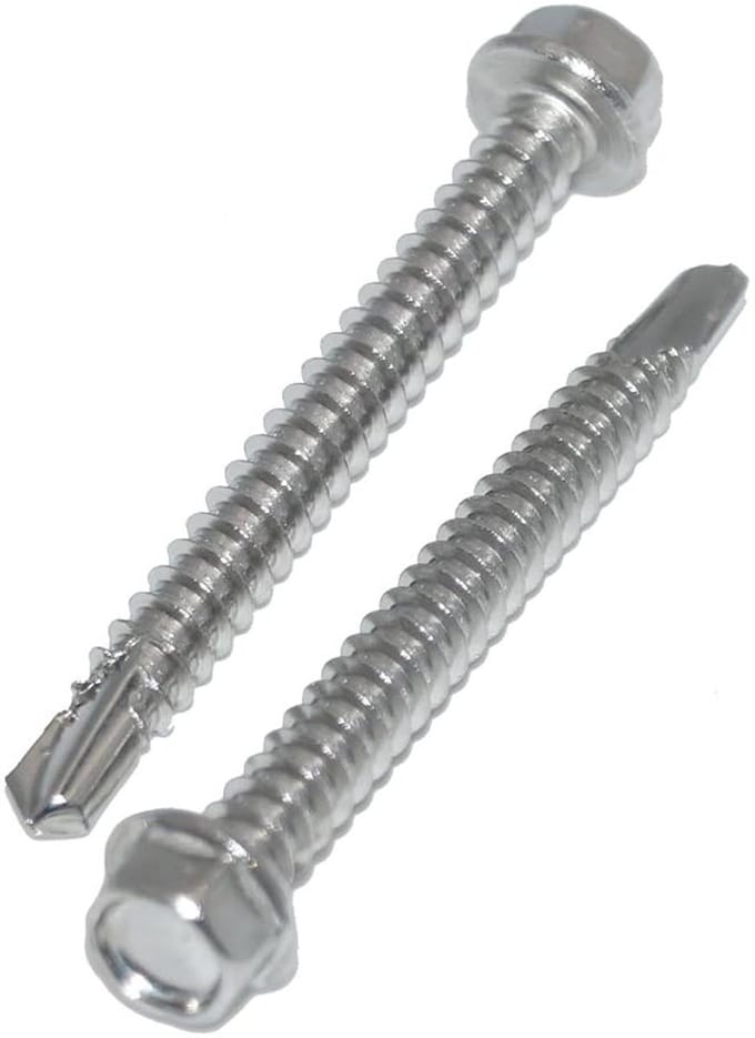 Boorschroeven Zeskant - Zelftappende Schroeven - Metaal Bevestigen - Roestvrij Staal A2 - 55x19 mm