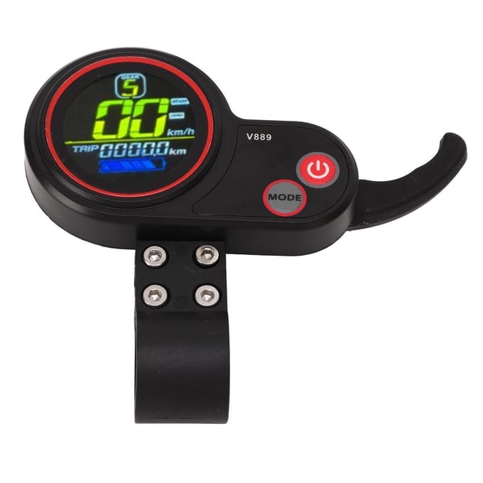 Elektrische Scooter Duimgashendel Display Dashboard Bedieningspaneel met USB 24V 36V 48V black