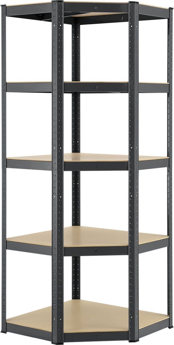 Stellingkast / Magazijnstelling / Opbergkast - Corner Basic - 180 x 70 cm - Grijs
