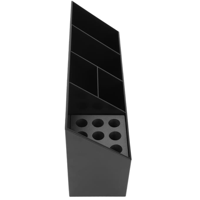 Boîte de rangement pour ciseaux, peignes, pinces à cheveux, outils de coiffure, noir noir