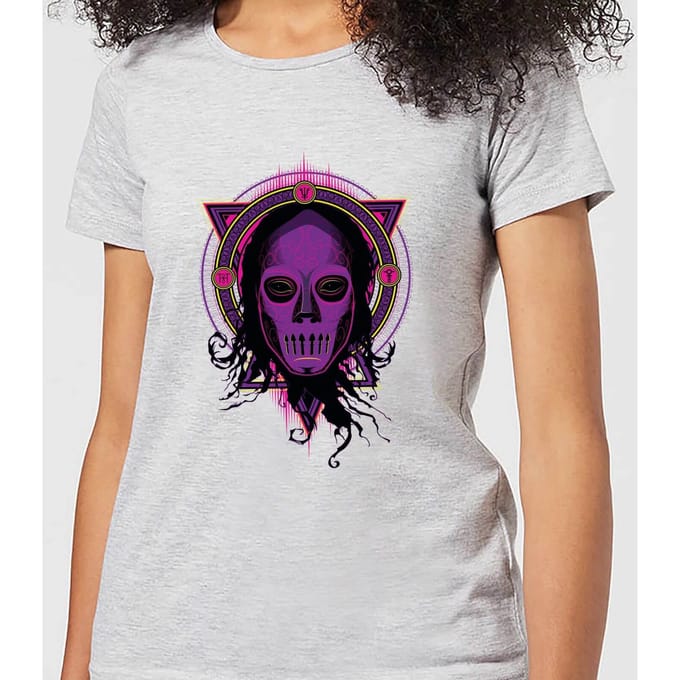 Harry Potter Death Mask 2 Neon dames t-shirt - Grijs - S